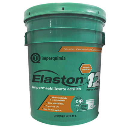 Impermeabilizante acrílico Elaston Plus 12 Triple Acción 19L
