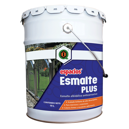 Espacios Esmalte Plus Blanco, 19Lt