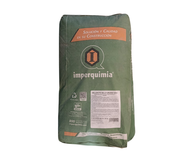Impermeabilizante en polvo Sellokote Sello Grueso Gris, 25Kg